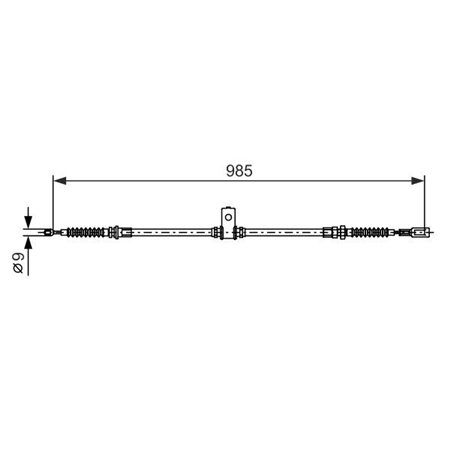 1 987 482 395 Cable Pull, parking brake BOSCH