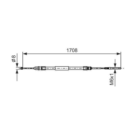 1 987 477 531 Cable Pull, parking brake BOSCH