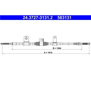 24.3727-3131.2  Handbrake cable ATE 