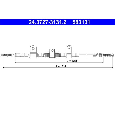 24.3727-3131.2 Cable Pull, parking brake ATE
