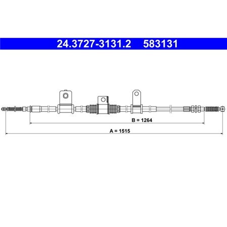 24.3727-3131.2 Kabeldragning, parkeringsbroms ATE