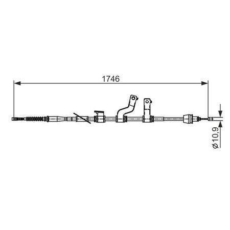 1 987 482 572 Cable Pull, parking brake BOSCH