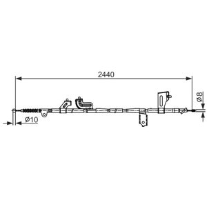 1 987 482 425  Handbrake cable BOSCH 