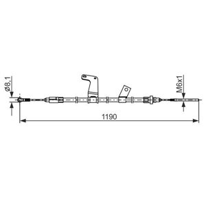 1 987 482 834 Kabeldragning, parkeringsbroms BOSCH - Top1autovaruosad