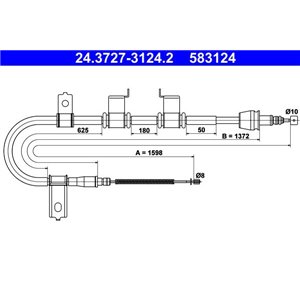 24.3727-3124.2 Тросик, cтояночный тормоз ATE - Top1autovaruosad