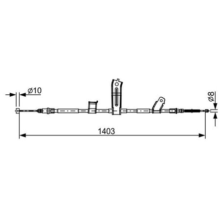 1 987 482 522 Kabeldragning, parkeringsbroms BOSCH