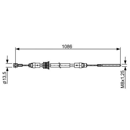 1 987 482 547 Cable Pull, parking brake BOSCH