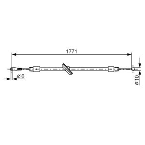 1 987 482 030 Тросик, cтояночный тормоз BOSCH - Top1autovaruosad