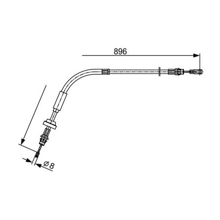 1 987 482 543 Cable Pull, parking brake BOSCH