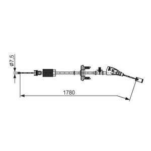 1 987 482 796 Тросик, cтояночный тормоз BOSCH - Top1autovaruosad