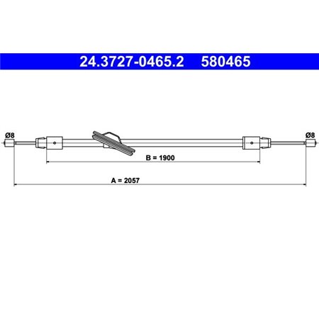 24.3727-0465.2 Kabeldragning, parkeringsbroms ATE