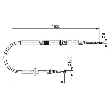 1 987 477 959 Kabeldragning, parkeringsbroms BOSCH