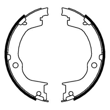 CRX002ABE Brake Shoe Set, parking brake ABE