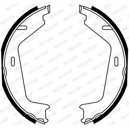 FSB4130 Brake Shoe Set, parking brake FERODO