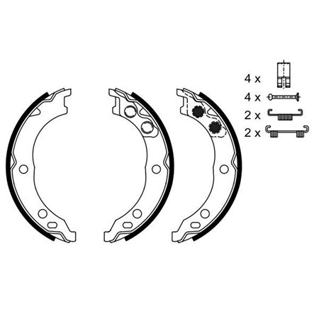 0 986 487 712 Комплект тормозных колодок, стояночная тормозная система BOSCH