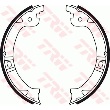 GS8759 Brake Shoe Set, parking brake TRW