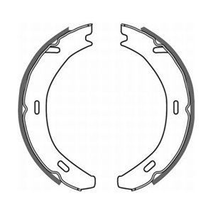 CRM002ABE Комплект тормозных колодок, стояночный тормоз ABE     