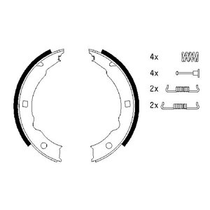 0 986 487 579 Bromssko Set, parkeringsbroms BOSCH - Top1autovaruosad