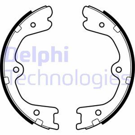 LS2037 Brake Shoe Set, parking brake DELPHI