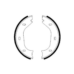 0 986 487 202 Brake Shoe Set, parking brake BOSCH - Top1autovaruosad