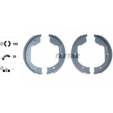 91058700 Brake Shoe Set, parking brake TEXTAR