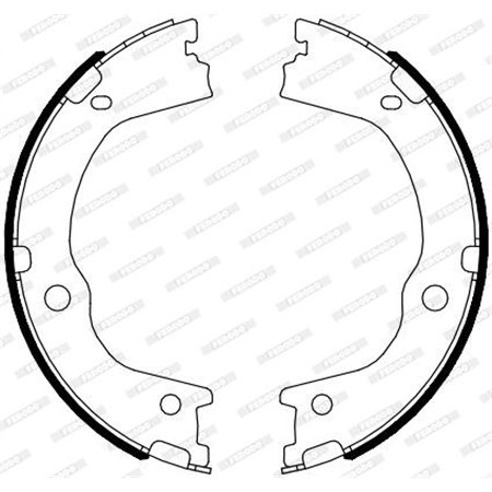 FSB4089 Brake Shoe Set, parking brake FERODO