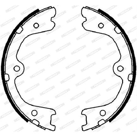 FSB4030 Brake Shoe Set, parking brake FERODO