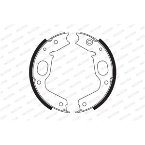 FSB663 Brake Shoe Set, parking brake FERODO - Top1autovaruosad