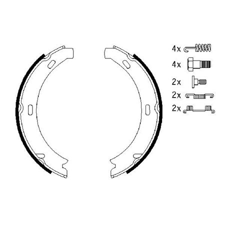 0 986 487 584 Комплект тормозных колодок, стояночная тормозная система BOSCH