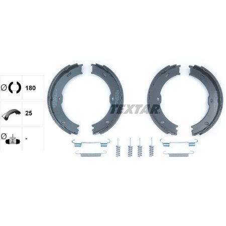 91066800 Brake Shoe Set, parking brake TEXTAR