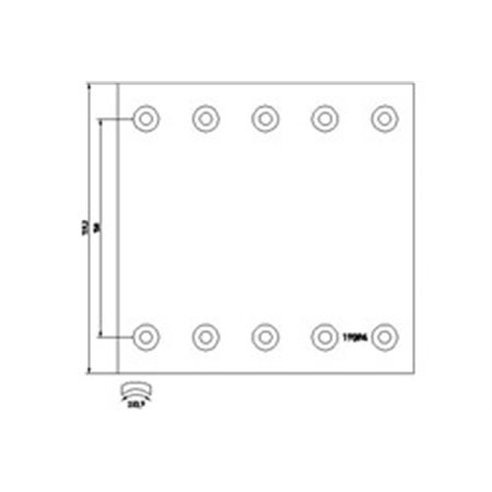 1909439 Brake Lining Kit, drum brake TEXTAR