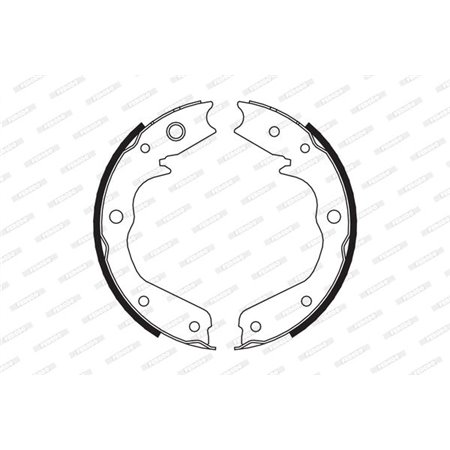 FSB665 Brake Shoe Set, parking brake FERODO