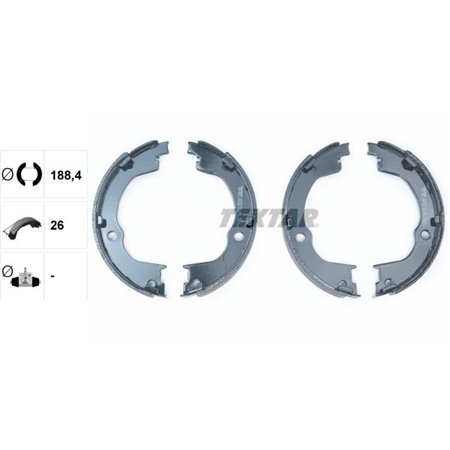 91067100 Brake Shoe Set, parking brake TEXTAR