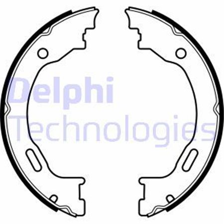 LS2077 Brake Shoe Set, parking brake DELPHI