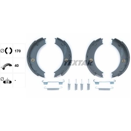 91057900 Brake Shoe Set, parking brake TEXTAR