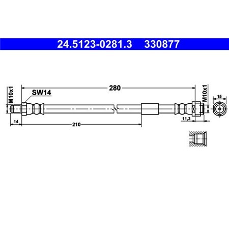 24.5123-0281.3 Bromsslang ATE