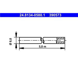 24.8134-0580.1 Brake Line ATE - Top1autovaruosad