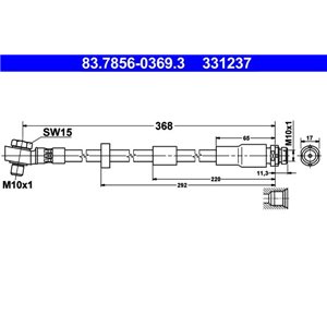 83 7856-0369 3  Flexible brake hoses ATE  - Top1autovaruosad