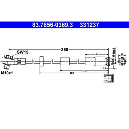 83.7856-0369.3 Bromsslang ATE