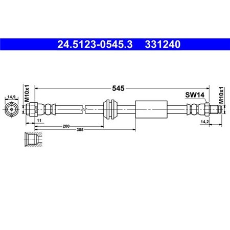 24.5123-0545.3 Bromsslang ATE