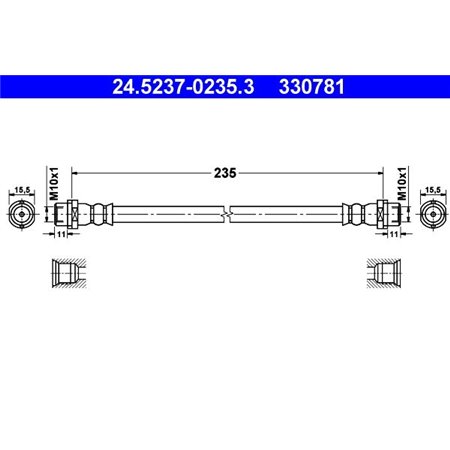 24.5237-0235.3 Brake Hose ATE