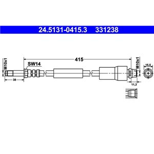 24 5131-0415 3  Flexible brake hoses ATE  - Top1autovaruosad