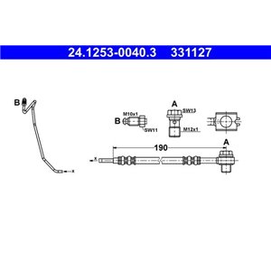 24.1253-0040.3  Flexible brake hoses ATE 