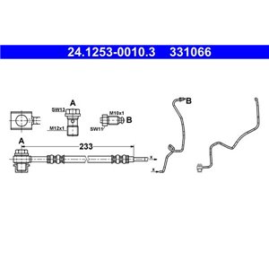 24.1253-0010.3 Brake Hose ATE - Top1autovaruosad