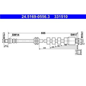 24 5169-0556 3  Flexible brake hoses ATE  - Top1autovaruosad