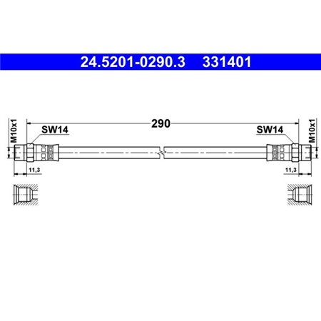 24.5201-0290.3 Brake Hose ATE