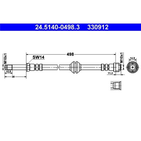 24.5140-0498.3 Bromsslang ATE