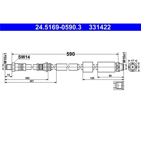 24.5169-0590.3 Pidurivoolik ATE