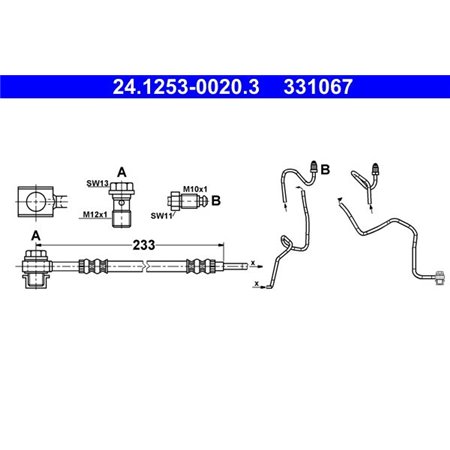 24.1253-0020.3 Brake Hose ATE