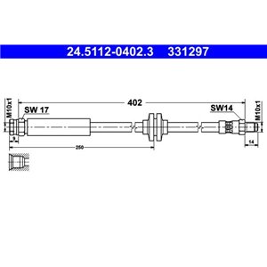 24.5112-0402.3  Flexible brake hoses ATE 